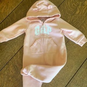 Baby girl GAP hooded onesie.